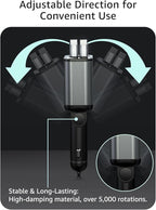 Retractable Car Charger USB C,145W Type C Car Charger Fast Charging with Dual Retractable USB C Cable and USB Ports for iPhone 17/16/15,S25/24/23/22, Pixel 9/8/7(Build-in Dual Type C Cable)