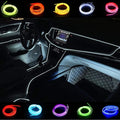 ABALDI El Wire Car Interior Rope Light Car kit Neon Light Under Dash Lighting Kit for Car Interior Decoration(5m/16ft,White)