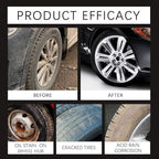 Tyre Nourish Cream, UV Protection and Waterproof Powerful Wheel Cleaning Refurbish Wax, 2026 New Tyre Nourish Cream Maintain Luster, Long-Lasting Tire Shine Gelfor for Car Tires (2PC)