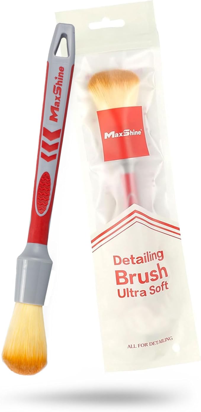 Maxshine Small #10 Universal Ultra Soft Detailing Brush – Professional Brush for Interior, Exterior, Leather Seats, Engine Bay & Wheels – Premium Car Care Detailing Tool