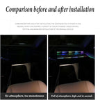 Dynamic RGB Interior Light Kit, Led Lights for Car with Dynamic Color Chasing, Adjustable Brightness for Lnterior Into A Dynamic and Colorful Space (1 Kit + 4 Faros)