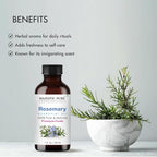 Majestic Pure Essential Oil with Glass Dropper - 100% Pure and Natural - Essential Oils for Diffuser, Aromatherapy, Soap and Candle Making, Rosemary Essential Oil, Rosemary Oil, 1 Fl Oz