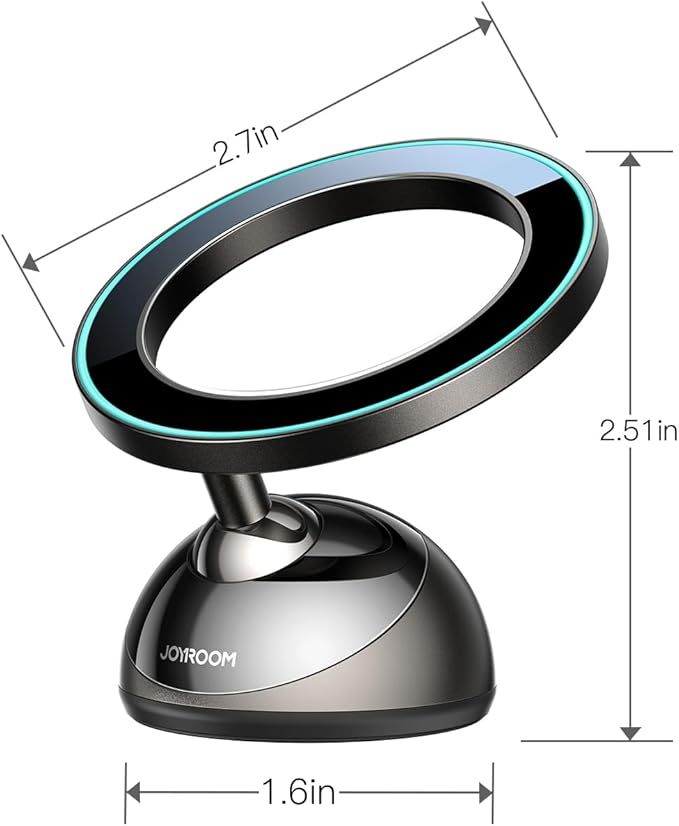 JOYROOM for MagSafe Car Mount, [Stronger Magnet] Magnetic Phone Holder for Car, All-Metal Magnet iPhone Car Holder for Dash, Fit for iPhone 16 15 14 13