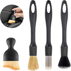 4PCS Car Detailing Brush Set, Ultra Soft Bristle Car Wash Brushes for Interior and Exterior Detailing Professional Auto Cleaning Kit for Cars Wheels Vents Car Care Accessories and Wash Equipment