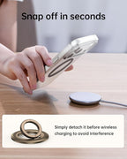SYNCWIRE for MagSafe Ring Phone Holder, 360° Rotation Magnetic Cell Phone Grip Dual-Sided Magnets Phone Ring Kickstand Compatible with iPhone 17 16 15 14 13 12 Pro Max MagSafe, Android, Samsung etc.