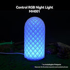 6PCS Remote Control RGB LED Lamp Kit 001 with Power Off Color Storage for Bambu Lab H2D/X1/P1P/A1 Includes Button Battery Makerworld 3D Printed DIY Hardware Model Spare Parts 5V USB Powered