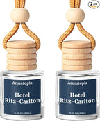 Car Air Fresheners, Hanging Car Fragrance Diffuser, Aromtopia Elegant Hotel-Inspired Scent, Car Odor Eliminator, Long-Lasting, Car Accessories Gift for Women & Men Gift (Hotel Ritz-Carlton), Pack of 2