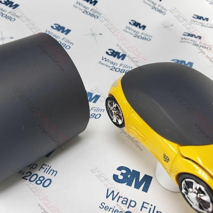 3M Car Wrap Roll 2080 Dead Matte Black | DM12 | (5ft x 15ft (75 Sq/ft)) | Automotive Vinyl Wrap for Cars - Car Interior Wrap & Exterior | w/Free Instawraps Pro Glove