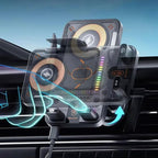 2026 New Cool Car Wireless Fast Charging Holder,15W Auto-Clamping Wireless Car Charger Mount with 90° Rotating, Universal Air Vent Phone Holder for All Smartphones