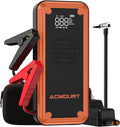 Jump Starter with Air Compressor, Acmount 5000A Car Battery Jump Starter with 150PSI Tire Inflator for Up to 9.0 Gas/8.0L Diesel, 12V Portable Jump Starter Box with LCD Display, Light (Orange&Black)