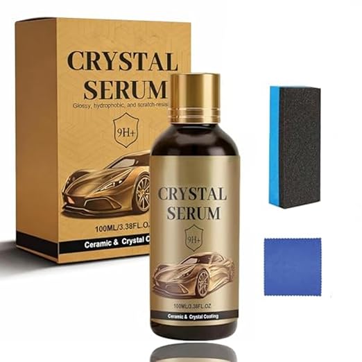 PTZ Crystal Serum – Advanced Graphene Ceramic Coating for Cars, High Gloss Crystal Coating for Car, 9H Graphene Coating for Auto Car Detailing, Easy Apply Paint Shine Protection (1PCS)