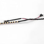 Car Interior Door Dual Color Decorative Strip Ambient Light, for BMW 5 Series F10 F11 F18 2010-2017 Vehicle Model (Rice white), HY-F10Xi