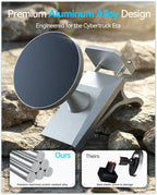 Phone Mount for Tesla Cybertruck The Ultimate Magnetic Phone Holder for Tesla Cybertruck Accessories | 360° Adjustable All-Metal Dash Mount with Strong Magnets Secure Clip-On Design Leaves No Residue