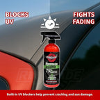 Rebel Rubber, Vinyl & Plastic Spray Shine with UV Protection, Anti-Static and Anti-Stick Properties, Protect Plastics, Tires & Interior Vinyls with Our Non Greasy Water Based Formula