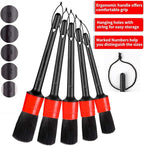 Detailing Brush Set - 10 Pcs Detail Brushes Car Detailing, Auto Boar Hair Car Detail Brush for Cleaning Car Interior Exterior, Vehicles Wheels Leather Engine Dashboard