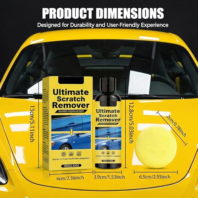 DOUBLE ZEE Car scratch removal wax,Car Paint Scratch Remover & Repair Kit with Sponge-Polishing & Waxing Kits-Compound for Vehicles Paint Repair (2PCS)