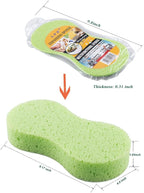 Huvai 10 Pack Car Wash Sponges Multi-Functional Sponge Multi-Color Cleaning Sponges with Vacuum Compressed Packing
