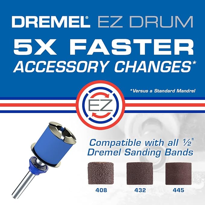 Dremel EZ725 70-Piece All-Purpose Rotary Tool Accessory Set With Storage Kit - EZ-Lock And EZ Drum For Faster Accessory Changes - Perfect for Cutting, Polishing, Cleaning, And Sanding
