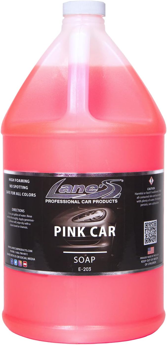LANE'S Car Cleaning, Car Wash Soap The Perfect Shampoo for Auto, Exterior Care Products, High Foaming with Gentle Formula, Gallon