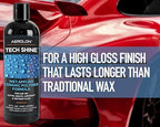 Tech Shine: Ceramic Coating for Cars, Car Wax, Car Polish, Ceramic Polymer Coating, Hydrophobic Top Coat Polish and Sealer, Auto Detailing - One Gallon with Applicator Pad