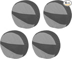Explore Land Tire Covers 4 Pack - Tough Wheel Protector for Truck, SUV, Trailer, Camper, RV Universal Fits Tire Diameters 26-28.75 inches Black & Gray
