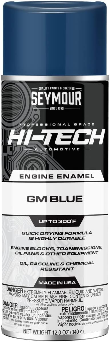 Seymour EN-67 Hi-Tech Engine Spray Paint, GM Blue