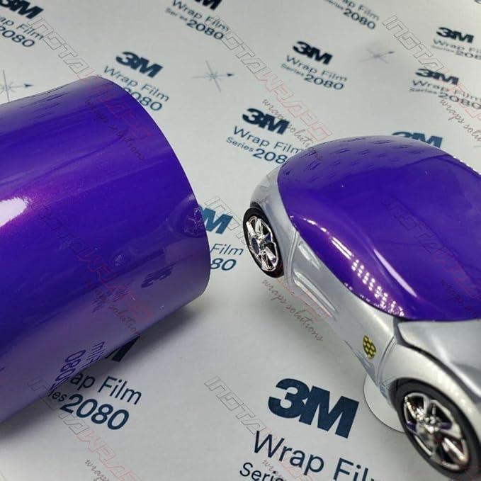 3M Car Wrap Roll 1080 Gloss Plum Explosion | GP258 | (Sample 3in x 5in) | Automotive Vinyl Wrap for Cars - Car Interior Wrap & Exterior
