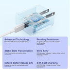 Extra Long 10FT iPhone Fast Charger,i Phone Charger Fast Charging【MFi Certified】2Pack 20W PD Fast USB C Charger Block + 10Foot i Phone Charging Cable Cord for iPhone 15/14/13/12/11/XS/XR/SE2022/8/iPad