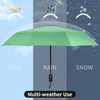 Yoobure Windproof Travel Umbrella - Automatic Umbrellas for Rain, Compact Folding Umbrella with UV Protection, Lightweight Portable Design for Backpack/Walking/Car, Sun & Storm Ready