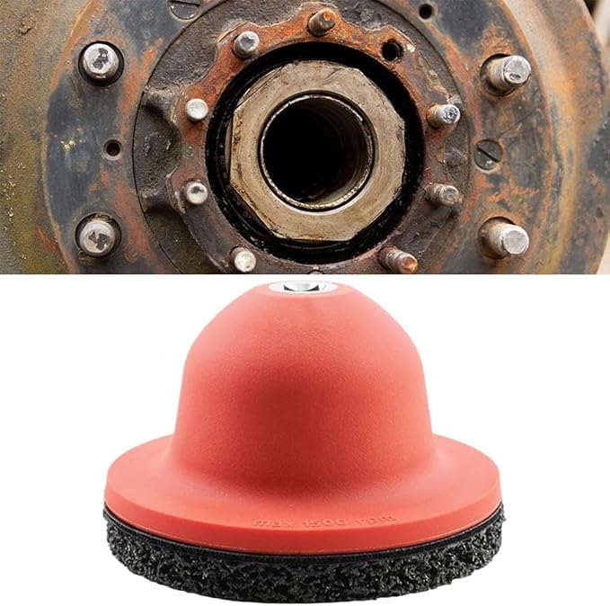 Wheel Hub Grinder Cleaning Tool,150mm Professional Wheel Hub Cleaner Hubs Resurfacing Kit,Whee-l Hu-b Grinder Ball Head Car Cup Brush Cleaning Set,for Tyre Change Rim Clean-ing and Rust Removal