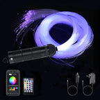 AZIMOM Car Use 6W RGBW 550pcs 0.03in 13.1ft Fiber Optic Lights Starlight Ceiling Light Kit End Glow Optic Cable Music Mode APP Remote Sensory Lighting Indoor Home Headliner Decoration