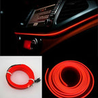 Riloer El Wire Lights for Car, Interior Neon Lights Strip Car LED Strip Light Interior for Car Garden Party Decoration, Car Ambient Lighting Kits, 2m/6.5ft Ice Blue LED