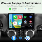 AWESAFE Car Radio Stereo Upgrade for Jeep Wrangler JK 2007-2018 Dodge Ram 1500 2500, 4Core 64GB with CarPlay Android Auto