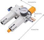 Tire Changer Machine Parts Air Pressor Oil Water Separator with Digital Tire Pressure Gauge Regulator Trap Filter Tire Changer Air Pressor Fit and Maximum Pressure of 145Psi