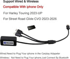 Motorcycle Wireless CarPlay Adapter Compatible With For Harley Touring 117 121 Street Road Glide FLHX FLTR 2024 2025 2026 (2023-2026)