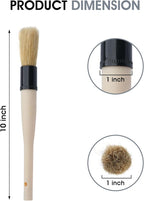 Nanoskin Boar Hair Vent and Dash Detailing Brushes, 3-Pack - Premium Quality, Gentle on Surfaces | Ideal for Auto Detailing Enthusiasts and Pros | Durable Cleaning Tool for Interior and Exterior Use