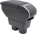 YJYWZH Armrest Box for Nissan Versa 2007-2011 Center Storage Box Hand Interior Centre Consoles with Cup Holder Arm Rest Double-Layer Accessories Black (Black with Black Thread)