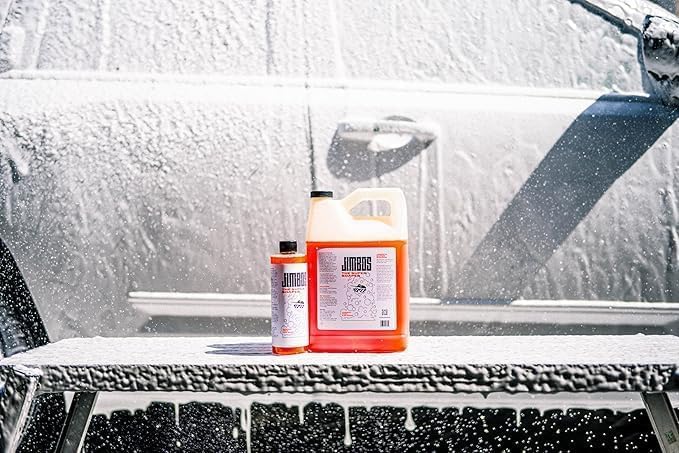 Jimbos SUPER SOAPER – Touchless Car Wash Soap Concentrate | High Foaming pH Neutral Car Shampoo for Foam Cannon, Pressure Washer & Rinseless Wash | Safe for Ceramic Coatings – 128 Fl oz