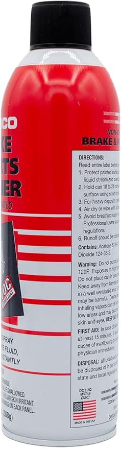 Denco #1930 Brake & Parts Cleaner Spray, Non-Chlorinated, Fast-Drying Degreaser, Low Odor Aerosol, 15.3oz (13oz net wt) (Case of 12)