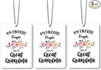 My Favorite People Call Me Great Grandma Gifts Car Air Freshener Accessories 3pcs, Rustic Gifts for Grandma Christmas, Floral Hanging Scent Fragrance Card for Women Closet Bathroom Home Decor