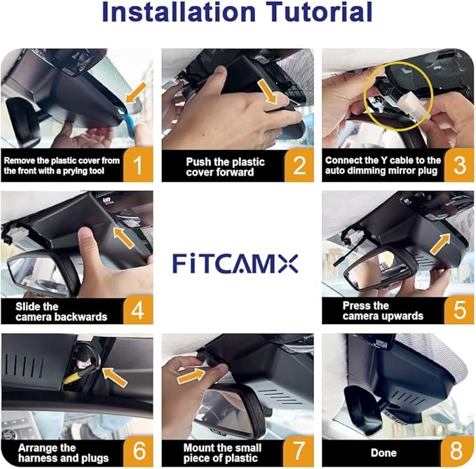 Fitcamx 4K Dash Cam Suitable for Kia Telluride 2023-2025 (Part NO#S9300), OEM Factory Look, UHD 2160P Video, Built-in WiFi & APP, Loop Recording, G-Sensor, Night Vision, Plug & Play, 64GB Card