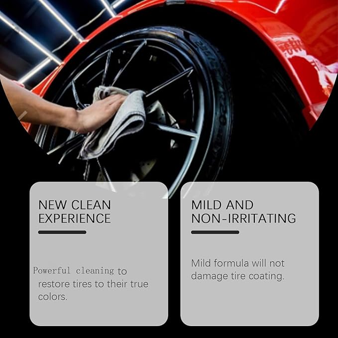 Powerful Wheel and Tire Cleaner Spray, Brake Bomber 3.0 Dust Remover Wheel Cleaner, Car Tire Shine Spray & Rim Cleaner, All Purpose Heavy Duty Cleaning for Painted Wheels Chrome (2PCS)