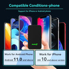 Carlinkit 5.0 2air Wireless car Adapter,CarPlay Dongle for Wired CarPlay and Wired Android Auto Car,for iPhone 6+ and Android 11+,Easy Setup via Plug-in USB Connection,Supports Online Upgrde