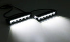 iJDMTOY Xenon White 18W High Power LED Daytime Running Light Kit w/Relay Wire Harness, Universal Fit Compatible with Car, Truck, SUV, etc