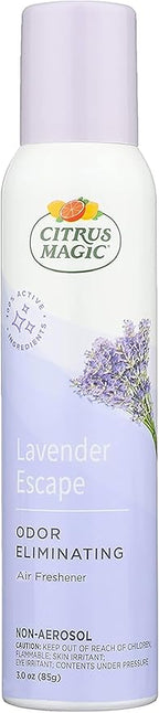 Citrus Magic Odor Eliminating Air Freshener Spray, Lavender Escape, 3-Ounce, Pack of 3