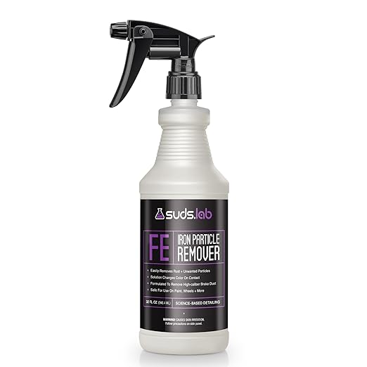 Suds Lab FE Iron Particle Remover, Fallout Rust Remover Spray for Car Detailing, Safe on Car Paint, Motorcycle, RV & Boat Finishes 32 oz.