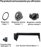Magnetic Car Phone Mount for Toyota Camry 2021 2022 2023 2024 Accessories, for MagSafe Strong Magnets Cell Phone Holder 7-Inch Touch Screen Cradles, with Portable Phone Gripper 360° Rotation