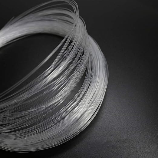 AZIMOM PMMA Plastic 150pcs*0.04in*6.5ft Flash Point Glow Fiber Optic Cable Light for LED Light Engine Driver Source Curtain Waterfall Lights Home Décor Decoration Effect
