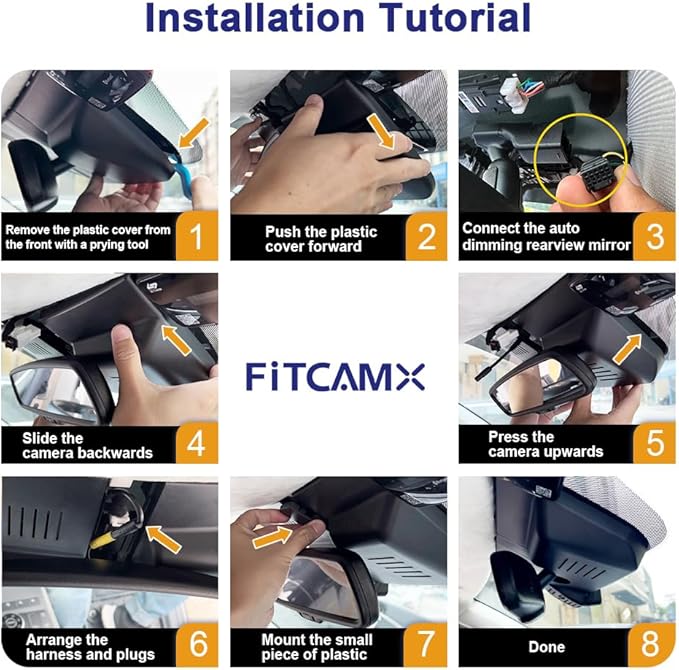 Fitcamx Front 4K+Rear 1080P Dash Cam Adapts for Kia Carnival 2022-2026 (Part No#R0100) LX LXS EX SX Prestige, OEM Look, Dual HD Video, Loop Recording, WiFi & APP, G-Sensor, Easy to Use, 128GB Card