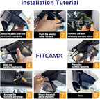 Fitcamx Front 2K+Rear 1080P Dash Cam Adapts for Hyundai Kona 2023-2025 & Kona Electric (Part No#BE010), OEM Style, Dual HD Video, WiFi Connect & APP, Loop Recording, G-Sensor, Easy to Set, 64GB Card